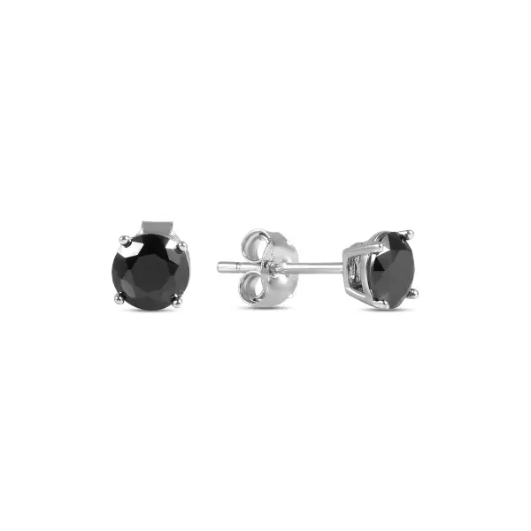 Cercei argint cu piatra Zirconia neagra Black Radiance