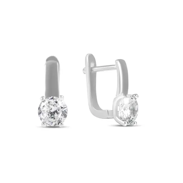 Cercei argint cu piatra Zirconia Brilliant Drop Shine