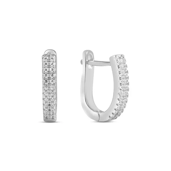 Cercei argint cu pietre Zirconia Silver Line Glow