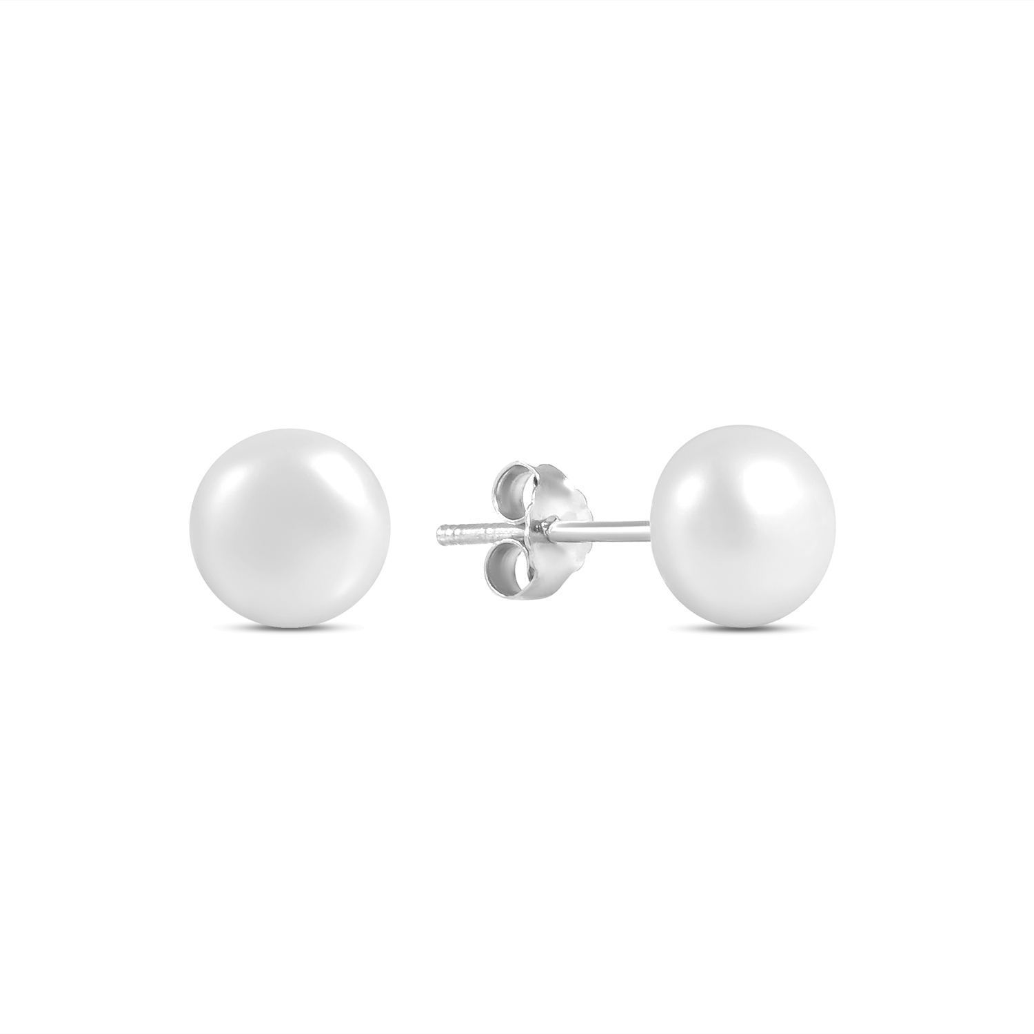 Cercei argint cu perla simpli Pure Pearl Studs