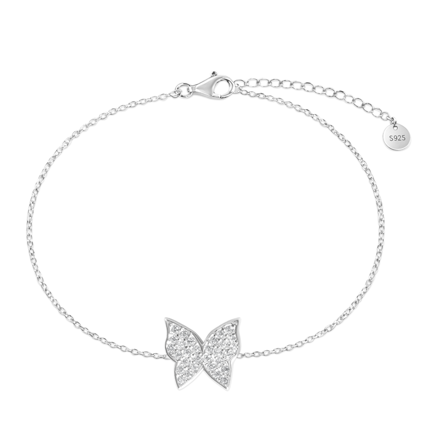 Bratara argint cu fluture si pietre Zirconia Butterfly Grace