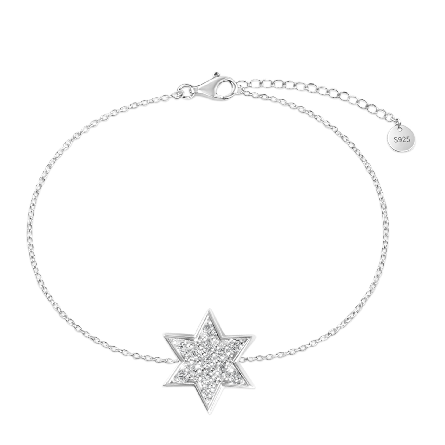 Bratara argint cu stea stralucitoare si pietre Zirconia Star Glow