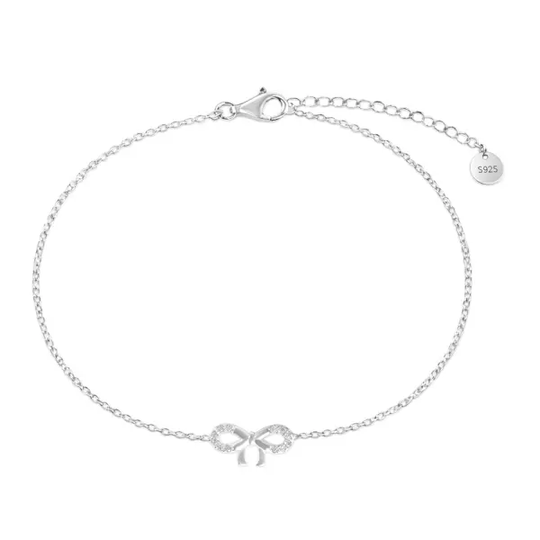Bratara argint model funda cu pietre Zirconia Bow Spark