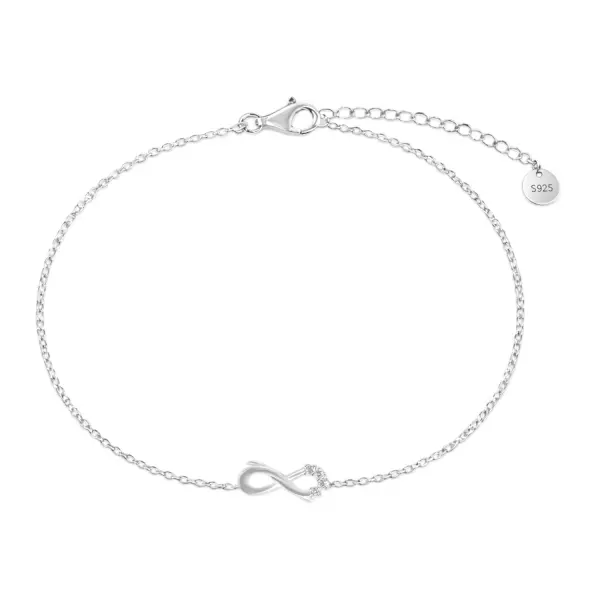 Bratara argint cu semnul infinitului si pietre Zirconia Infinite Spark