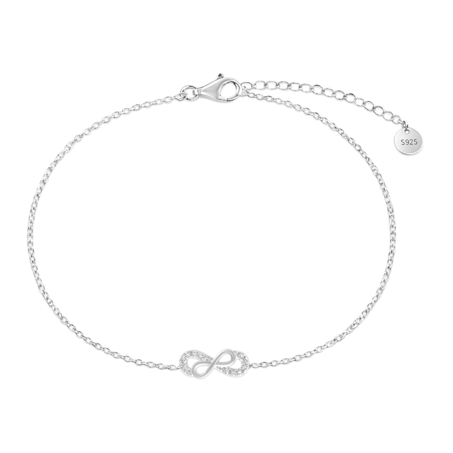 Bratara argint cu simbol infinit si pietre Zirconia Infinite Spark