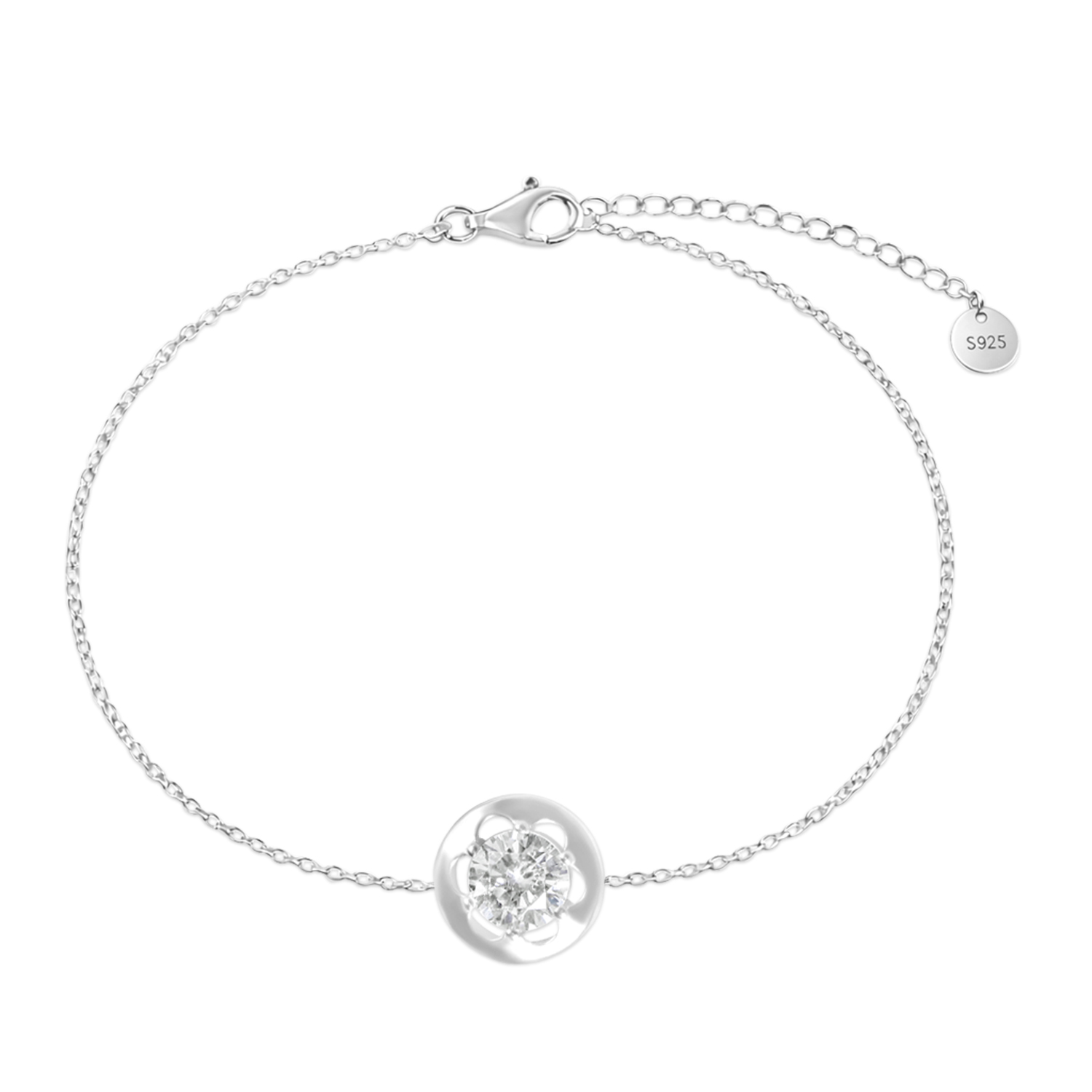 Bratara argint cu piatra Zirconia Solitaire Glow