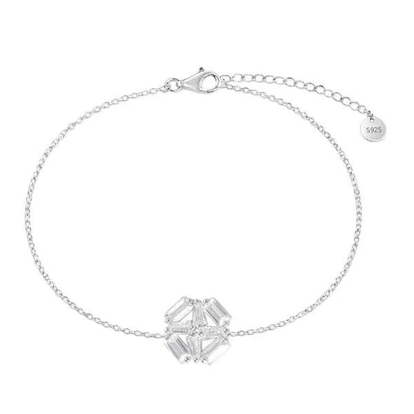 Bratara argint cu bile si pietre Zirconia Delicate Glow