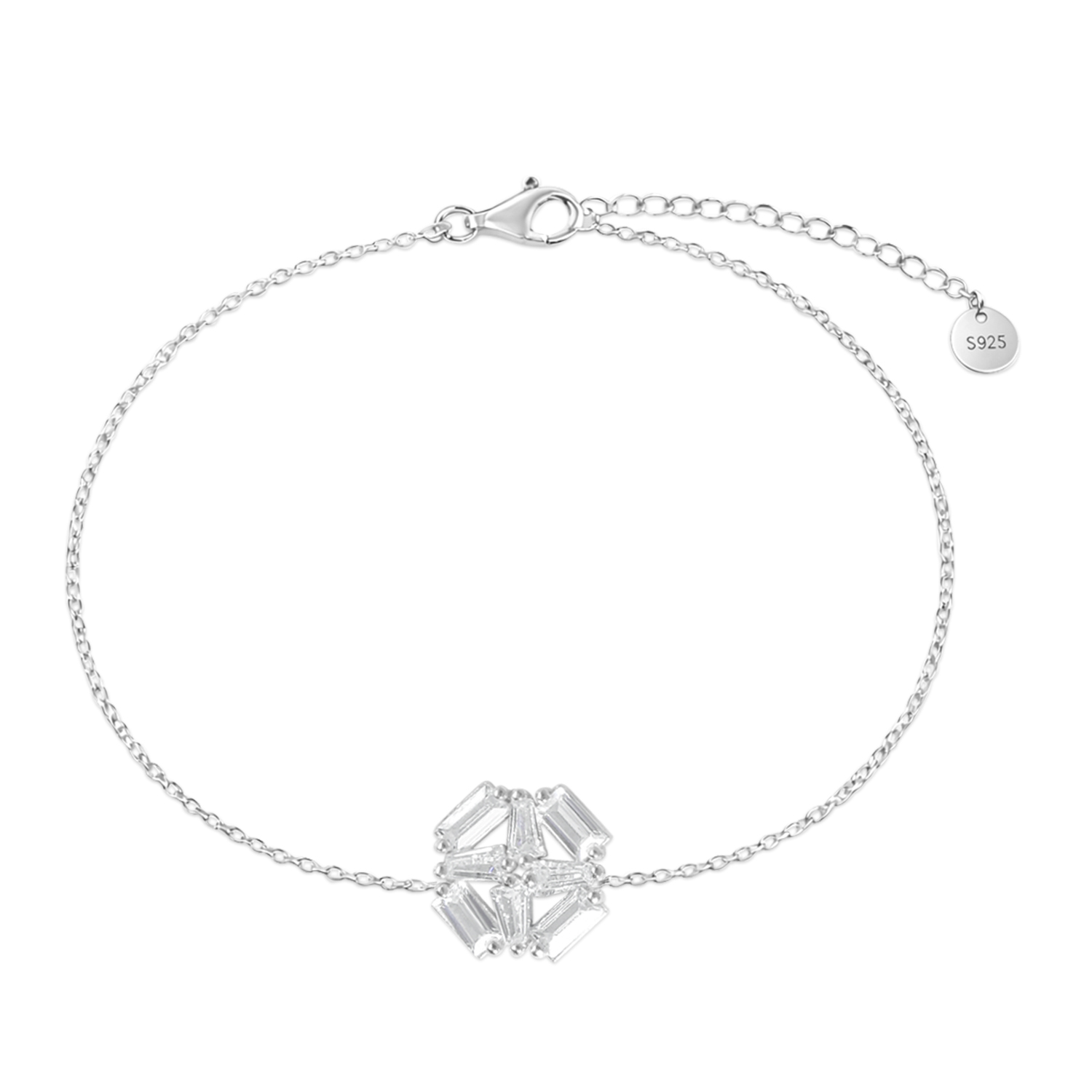 Bratara argint cu bile si pietre Zirconia Delicate Glow