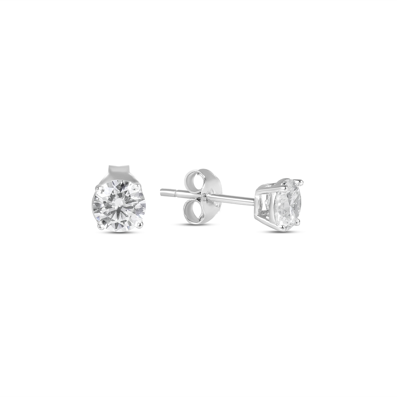 Cercei argint cu pietre Zirconia Classic Spark Studs