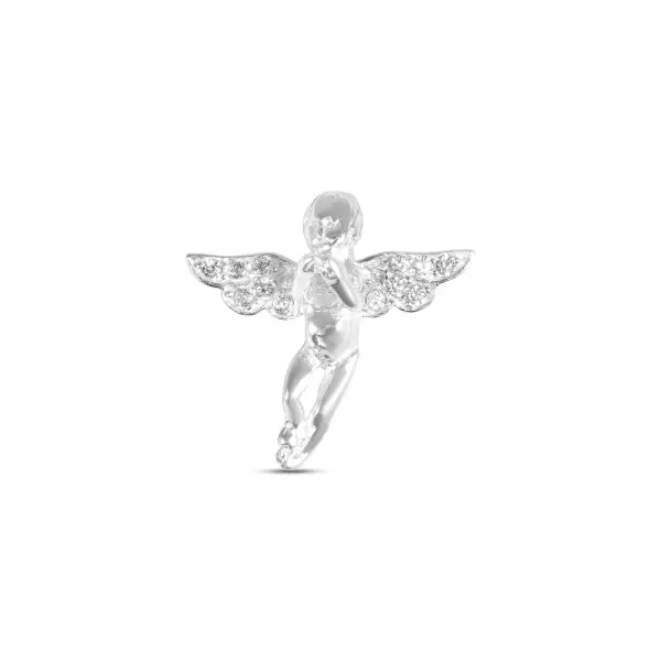 Pandantiv argint in forma de inger cu aripi si pietre Zirconia Celestial Guardian