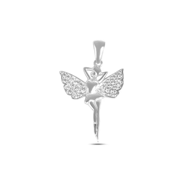 Pandantiv argint in forma de zana cu aripi si pietre zirconia Fairy Glow