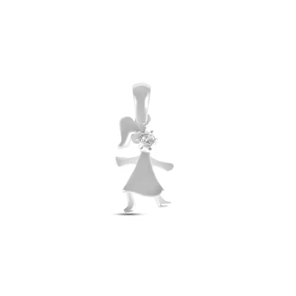 Pandantiv argint in forma de fata cu pietre zirconia Little Muse