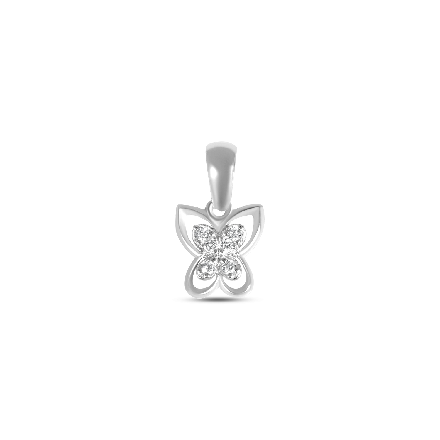 Pandantiv argint in forma de fluture cu pietre Zirconia Butterfly Whisper Glow