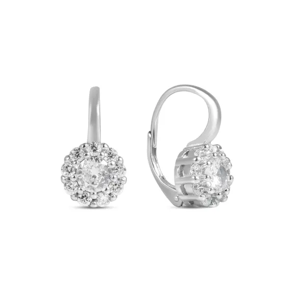 Cercei argint rotunzi cu pietre Zirconia rotunde Pure Circle Glow