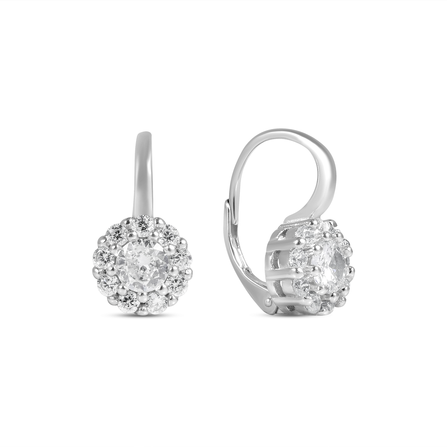 Cercei argint rotunzi cu pietre Zirconia rotunde Pure Circle Glow
