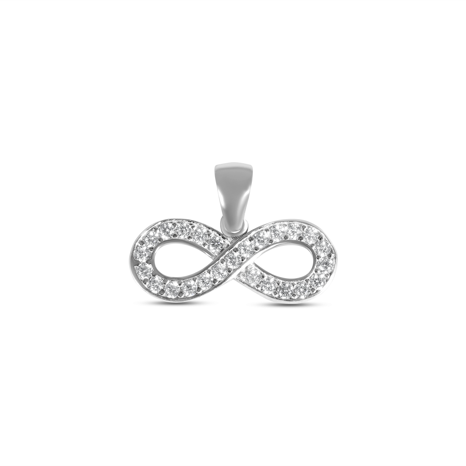 Pandantiv argint in forma de semnul infinitului cu pietre Zirconia Infinite Light