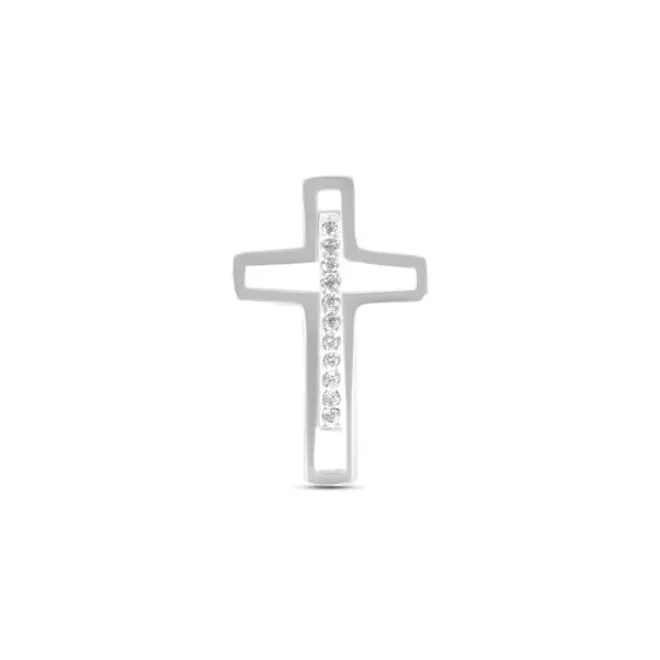 Pandantiv argint in forma de cruce cu pietre Zirconia Radiant Faith Cross