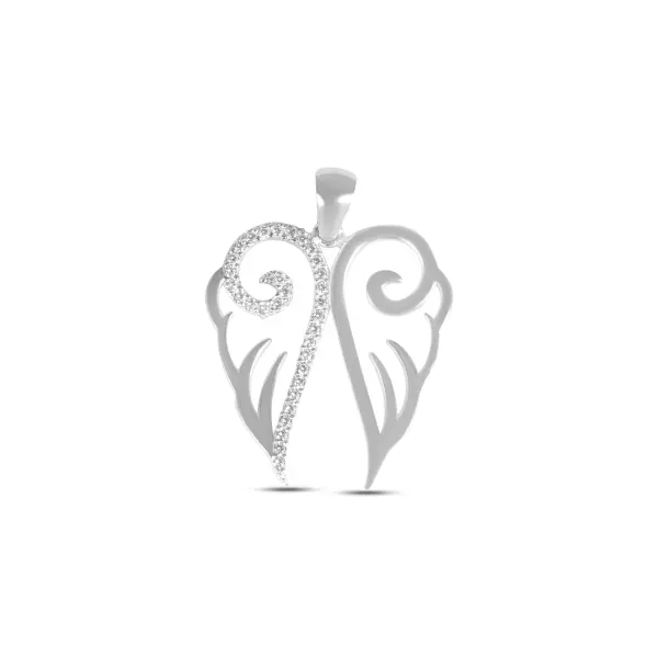 Pandantiv argint in forma de aripi cu pietre Zirconia Angel Wings Glow