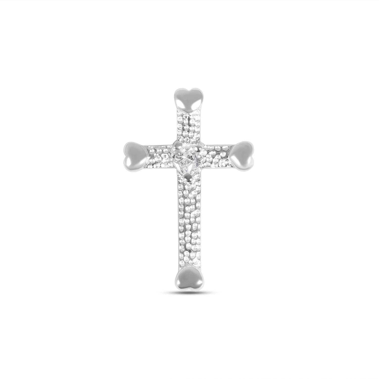 Pandantiv argint in forma de cruce cu piatra Zirconia Divine Light