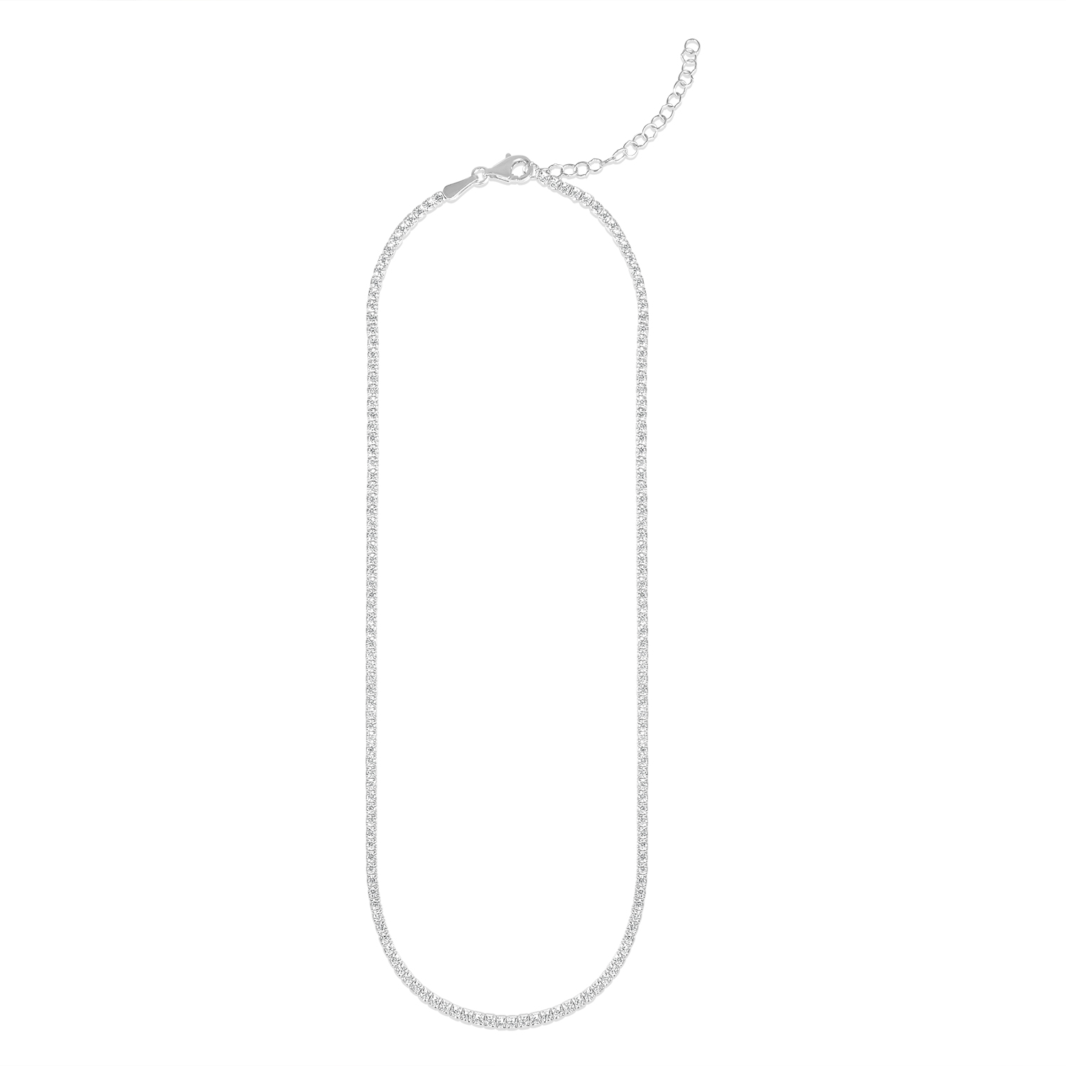 Colier de argint Tennis cu pietre Zirconia Pure Radiance