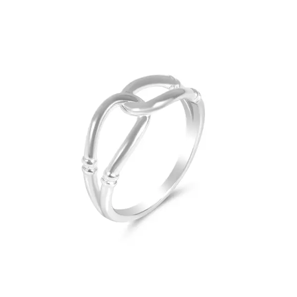 Inel argint cu impletitura eleganta Silver Twist Harmony