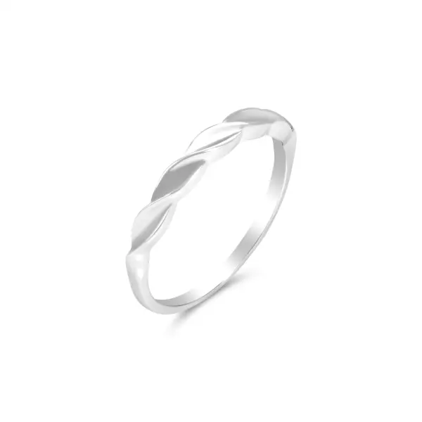 Inel argint cu model impletit Silver Weave Grace