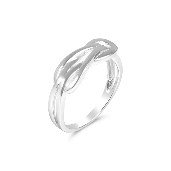 Inel argint dama cu nod sculptural Knot Elegance