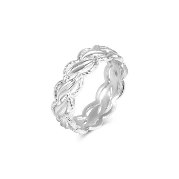 Inel argint dama cu model impletit Closer Weave