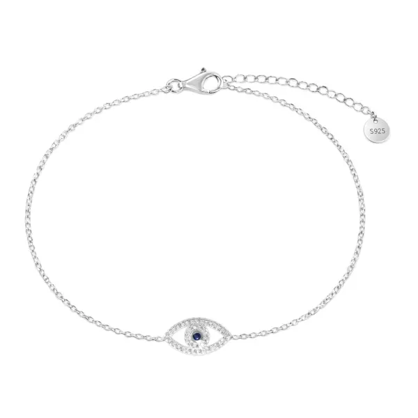 Bratara argint cu simbol ochi si pietre zirconia Mystic Eye