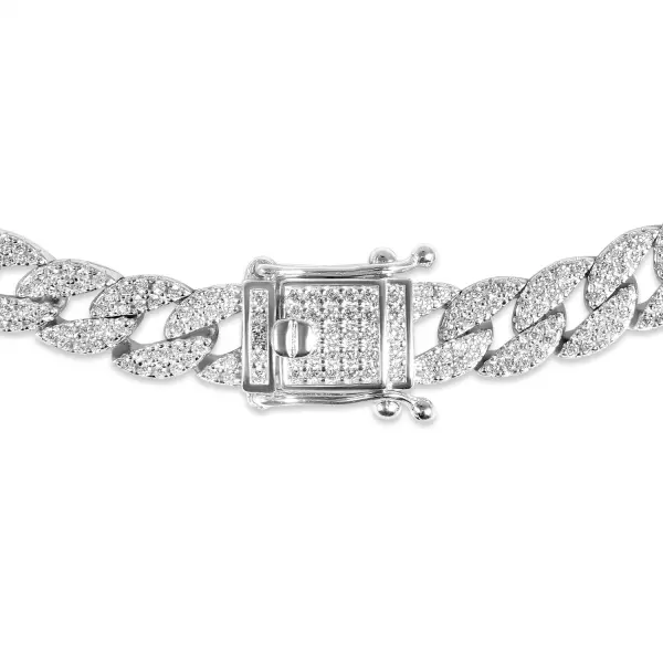 Bratara argint cuban cu pietre Zirconia Full Cuban Sparkle