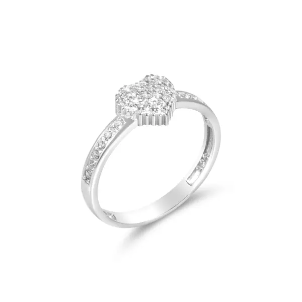 Inel argint dama cu inima pavata cu pietre Zirconia Pure Heart Glow