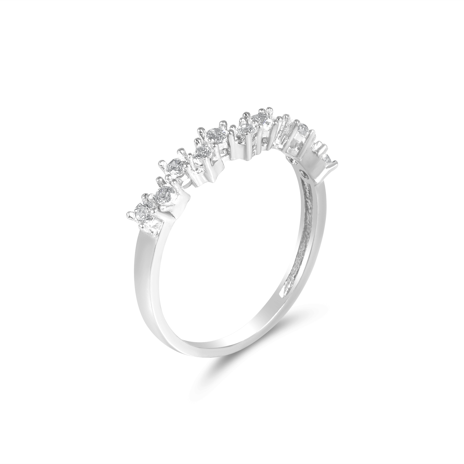 Inel argint dama cu ramura pavata cu pietre Zirconia Crystal Branch Elegance