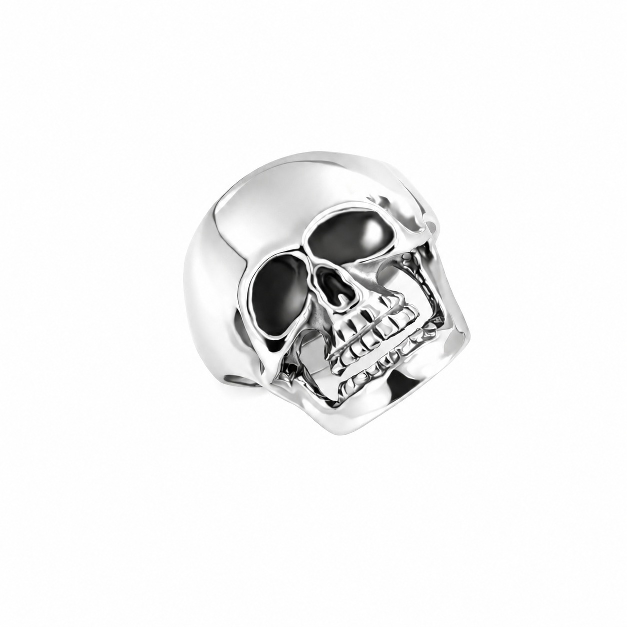 Inel argint model craniu Skull Power Statement